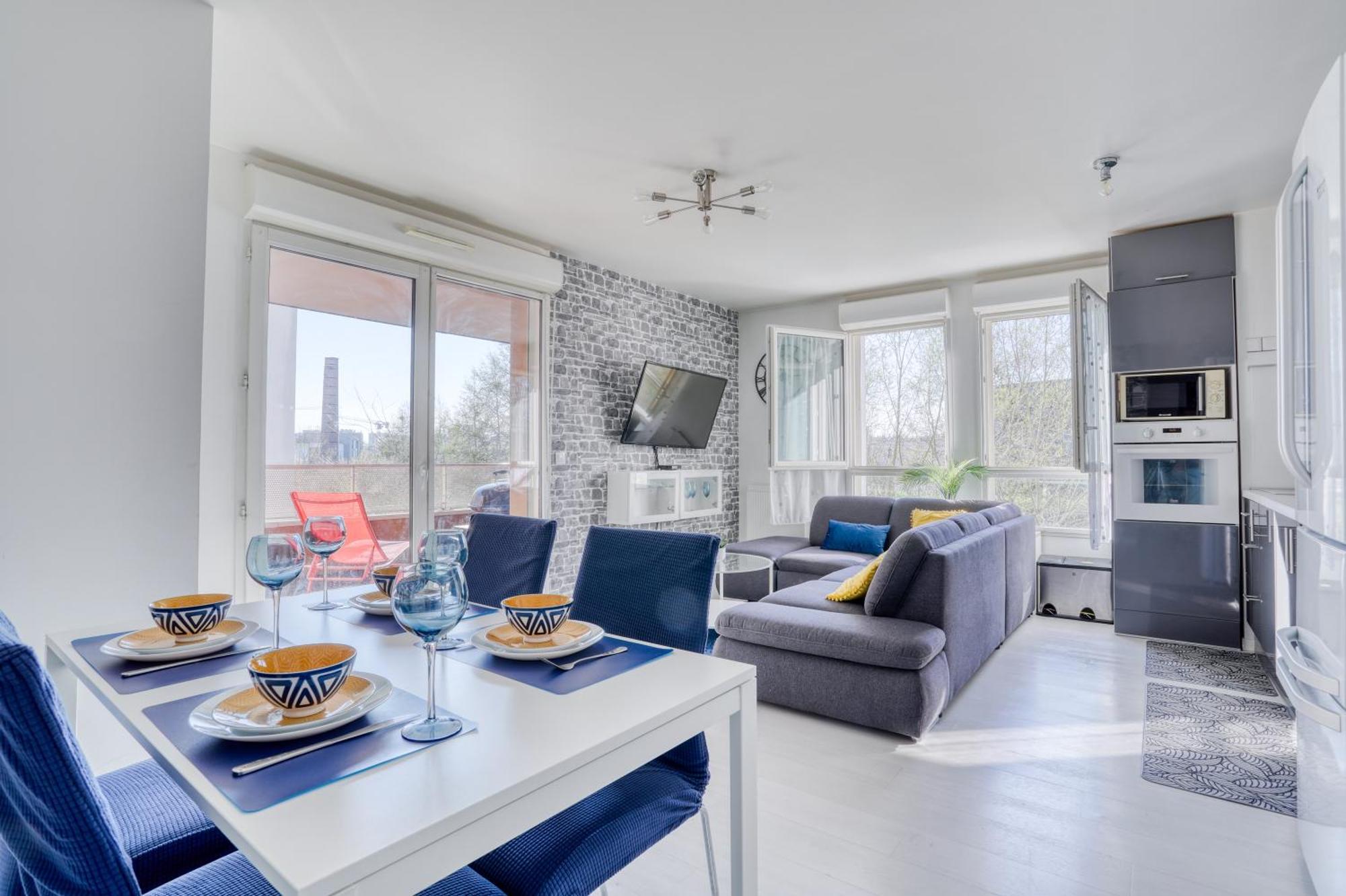 "Le Serenity ", Appartement Spacieux ,Balcon, Parking Prive Gratuit, Netflix, Proche Cdg Et Stade De France Stains Exterior foto